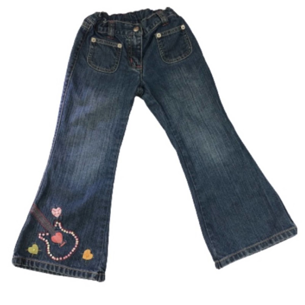 Retro 2008 Gymboree Guitar Detail Adjustable Bootcut Jeans Size 4 - Picture 2 of 7